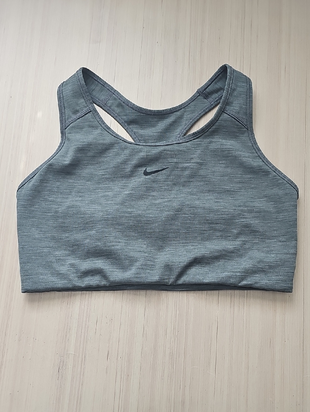Nike Heathered Slate Racerback Sports Bra - Gray